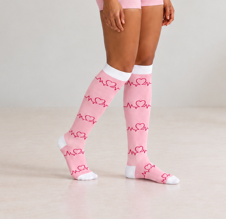 Pink Pulse Compression Socks