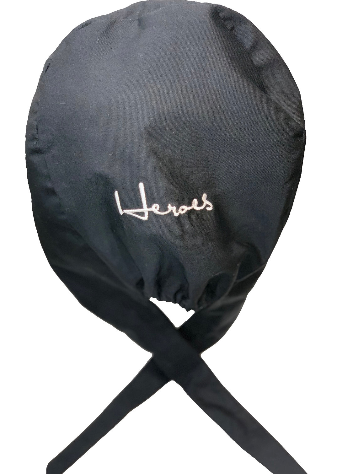 Satin Lined Heroes Scrub Cap- Black