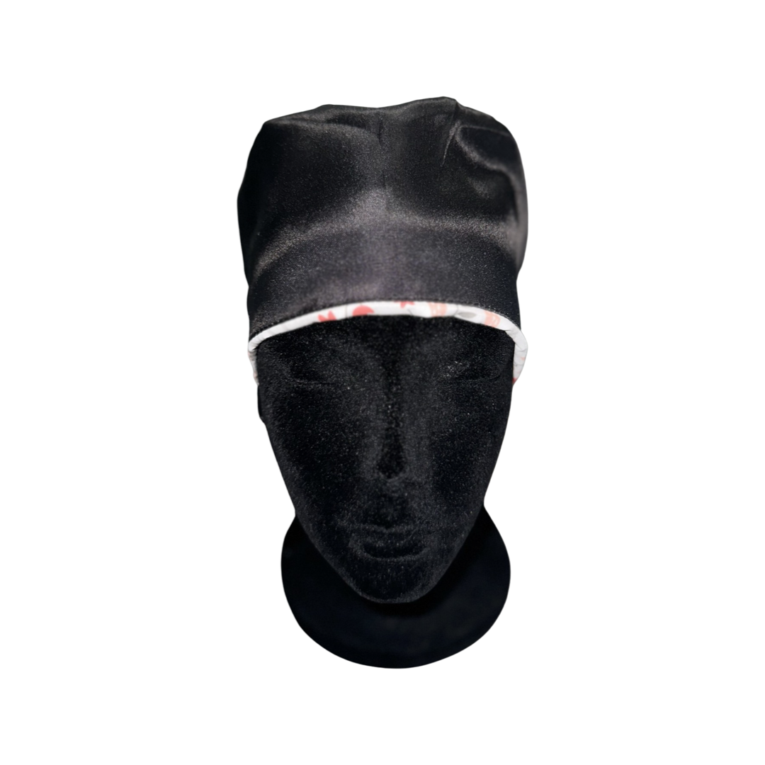 Satin Lined Ponytail Scrub Cap- Reindeer