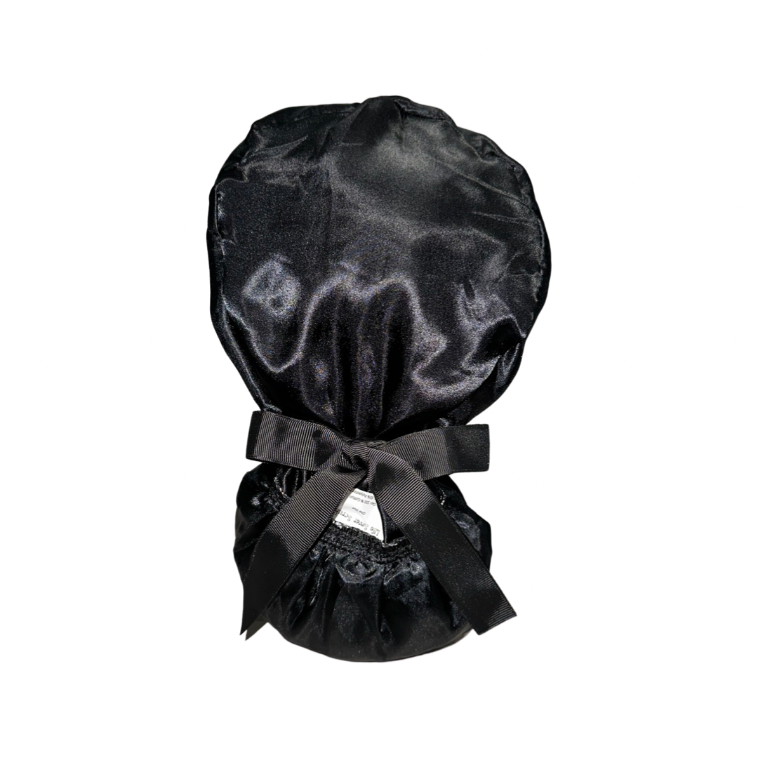 Satin Lined Ponytail Scrub Cap- Bones