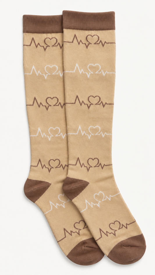 Pulse Check Mocha Compression Socks