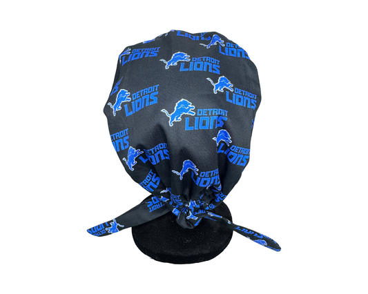 Detroit Lions Satin Lined Scrub Cap- Black