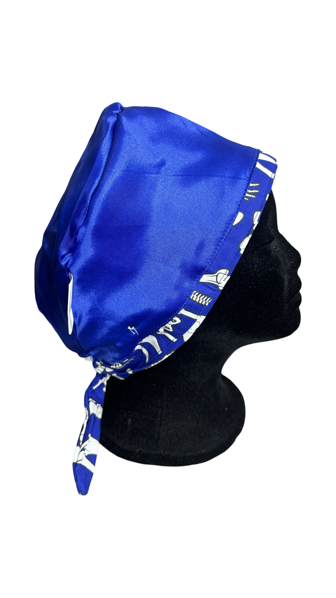 Unisex Satin Lined Scrub Cap- Bones