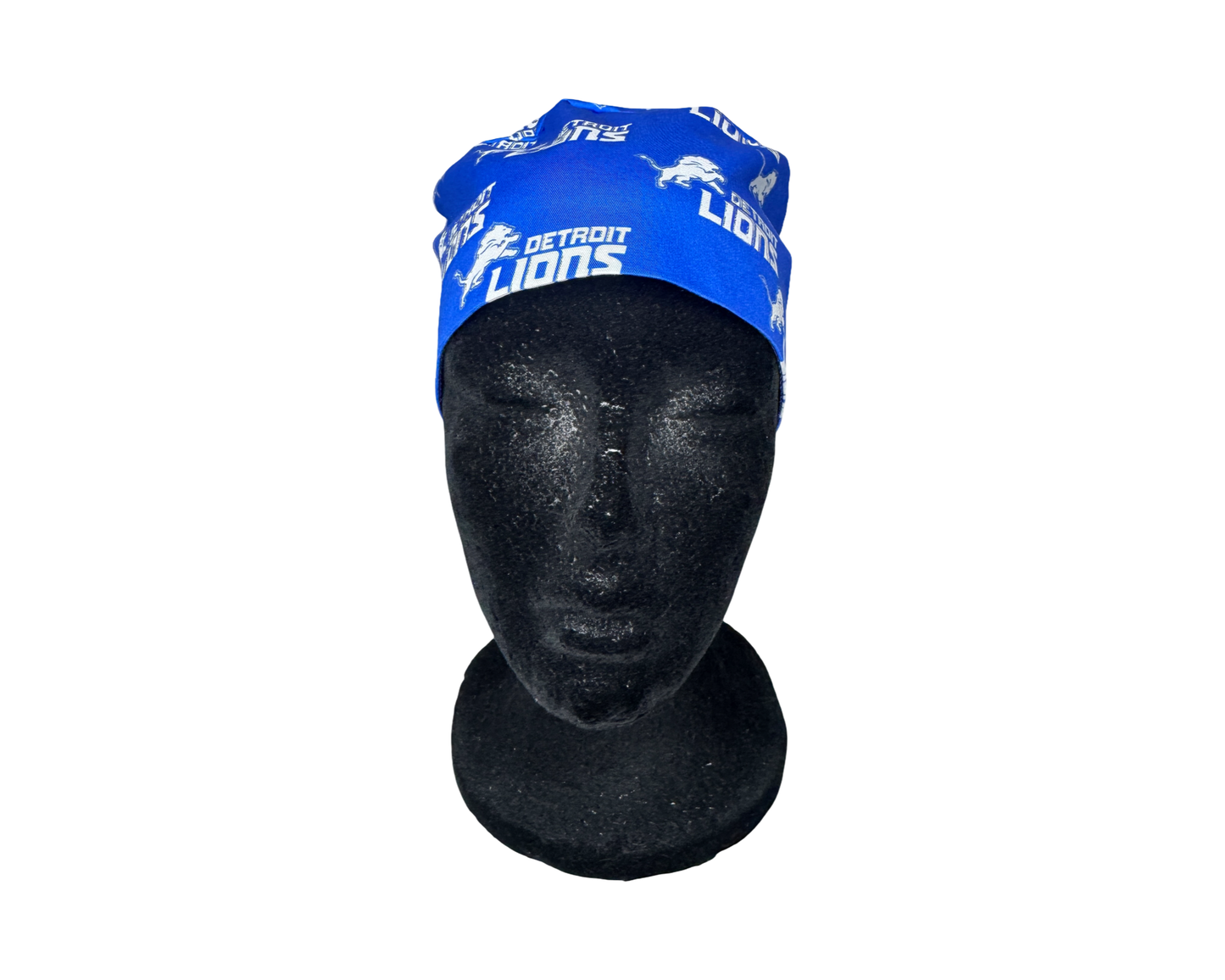Detroit Lions Satin Lined Ponytail Scrub Cap- Blue