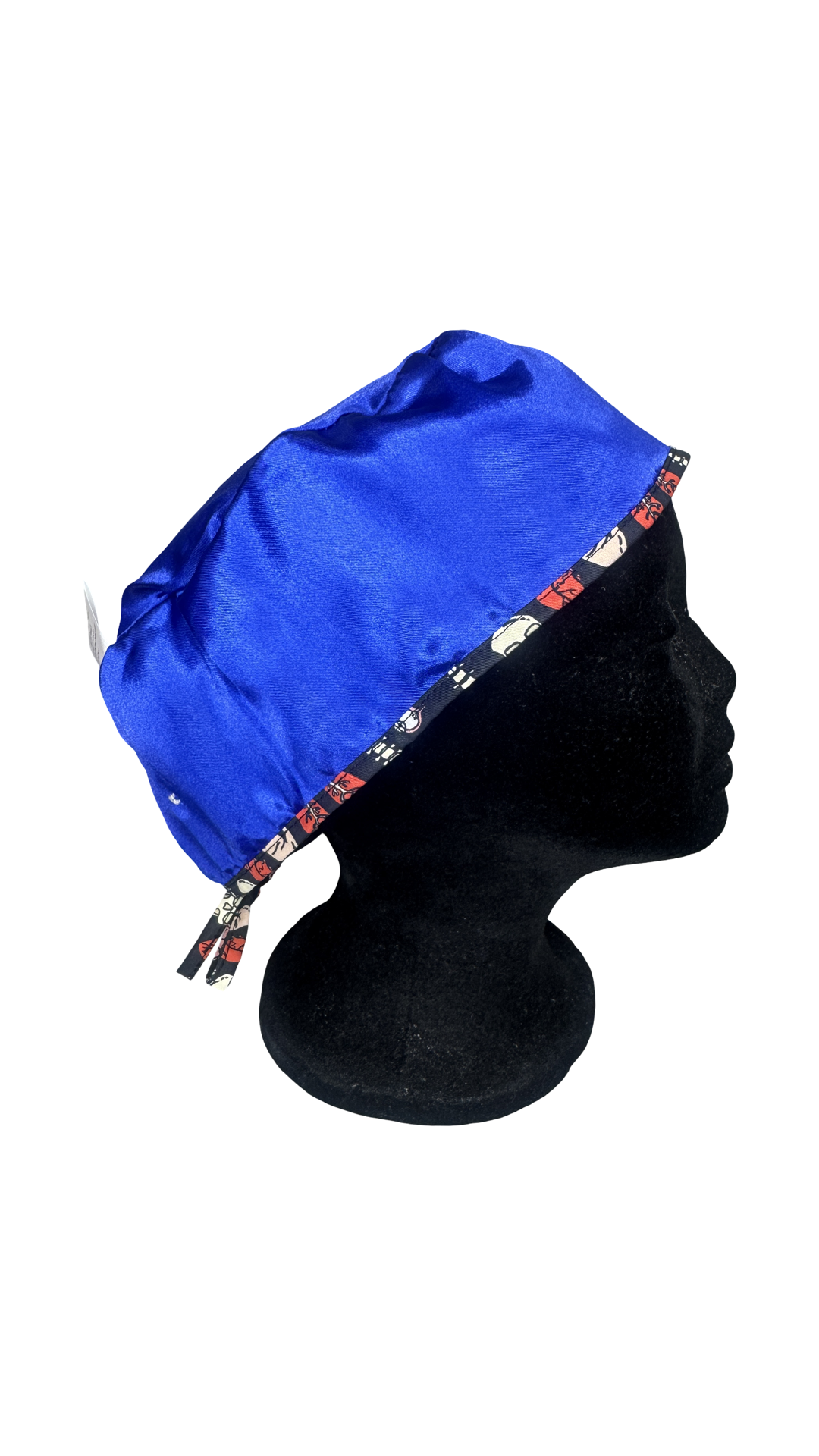 Men's Satin Lined Tie Back Scrub Cap- Anatomy
