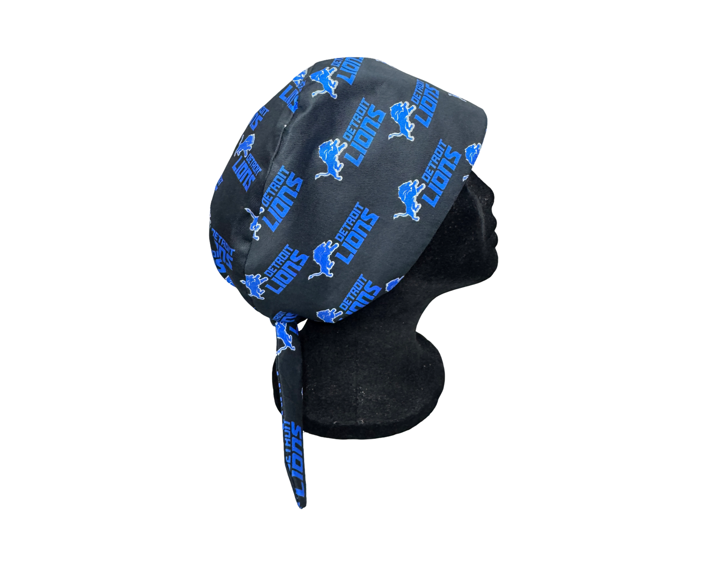 Detroit Lions Satin Lined Scrub Cap- Black