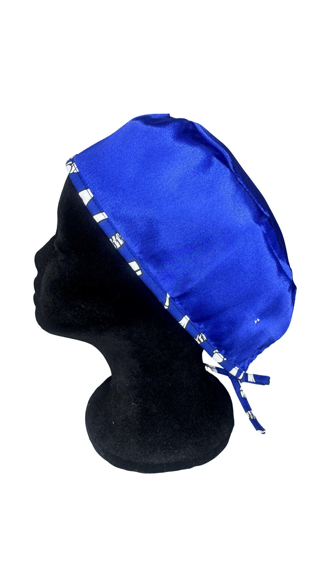 Men's Satin Lined Tie Back Scrub Cap- Bones