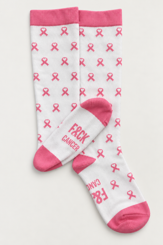 Pink Ribbon Breast Cancer Awareness Compression Socks