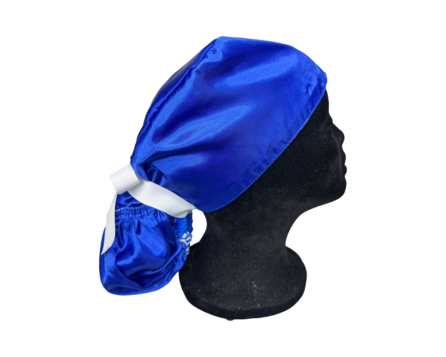 Detroit Lions Satin Lined Ponytail Scrub Cap- Blue