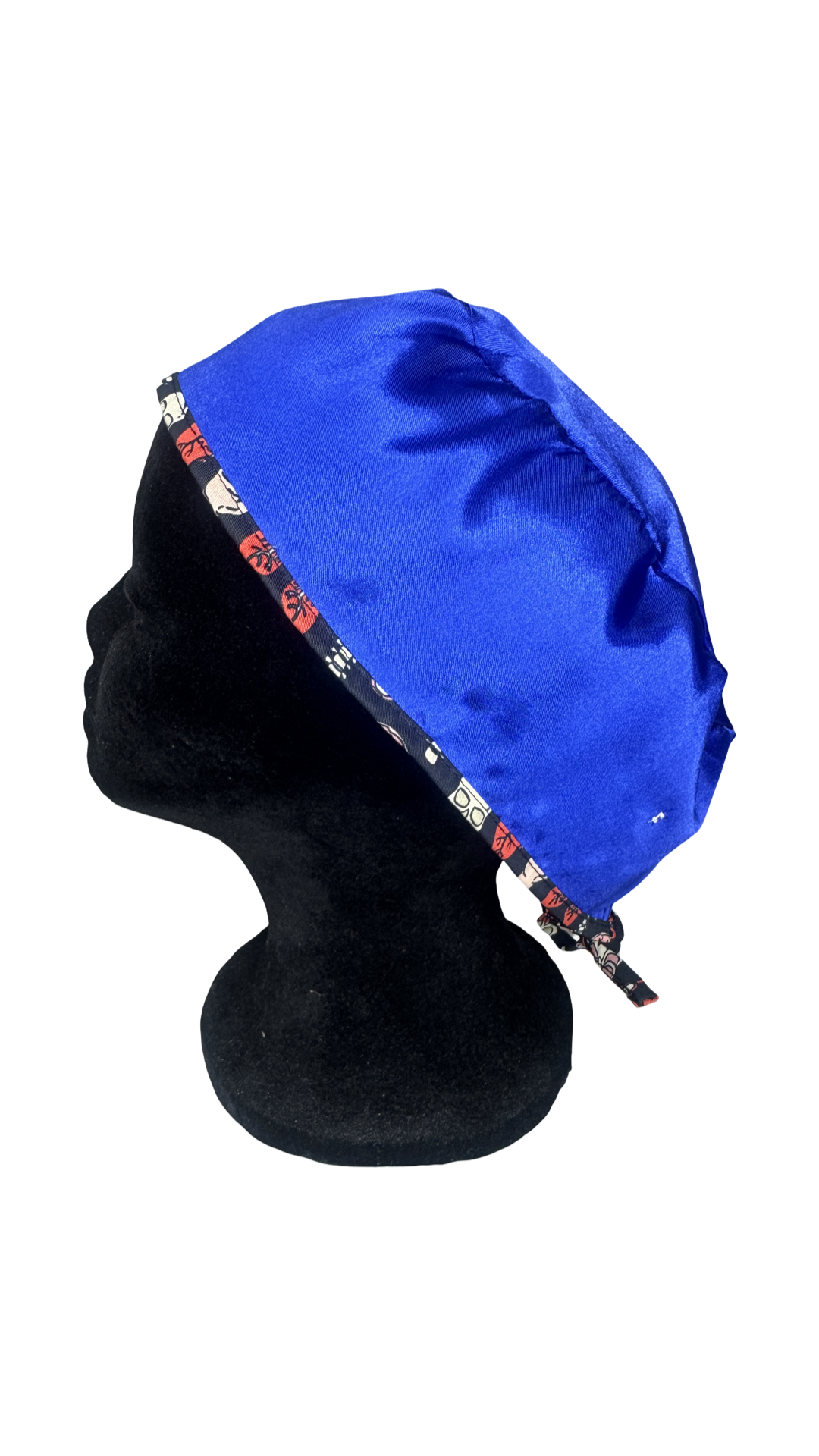 Men's Satin Lined Tie Back Scrub Cap- Anatomy