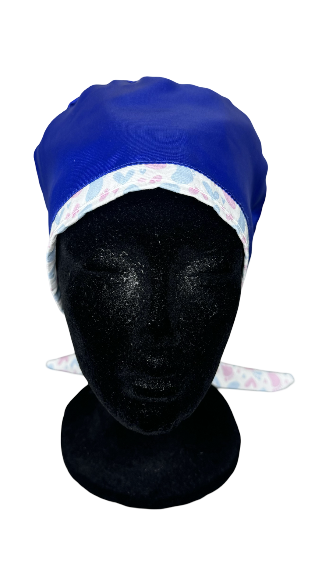 Satin Lined Tieback Scrub Cap-Footprints of Love