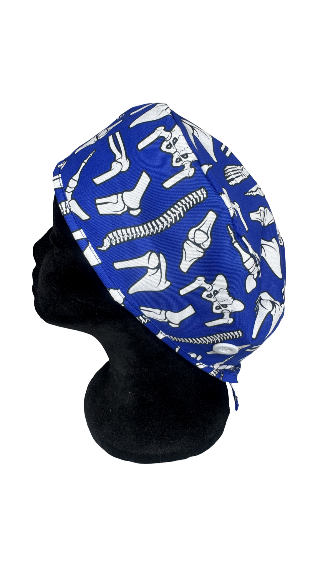 Men's Satin Lined Tie Back Scrub Cap- Bones