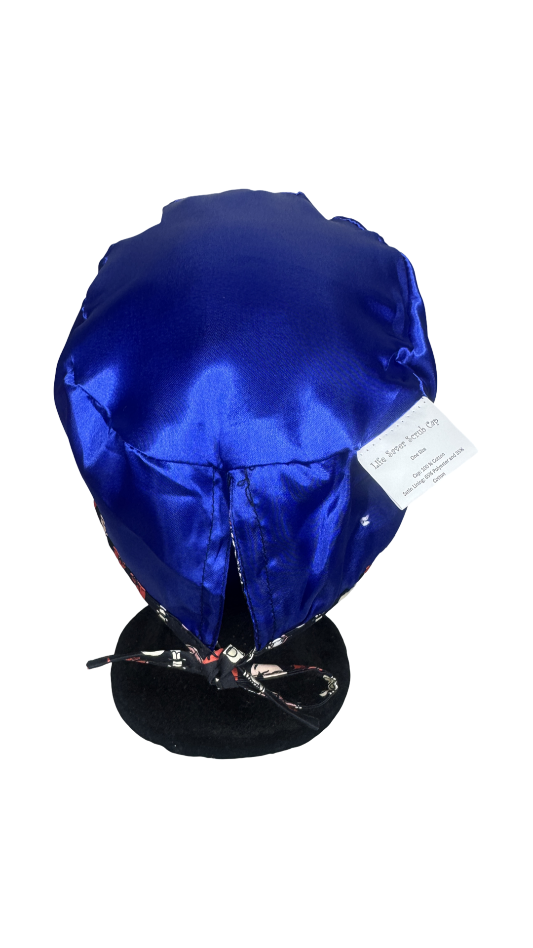 Men's Satin Lined Tie Back Scrub Cap- Anatomy