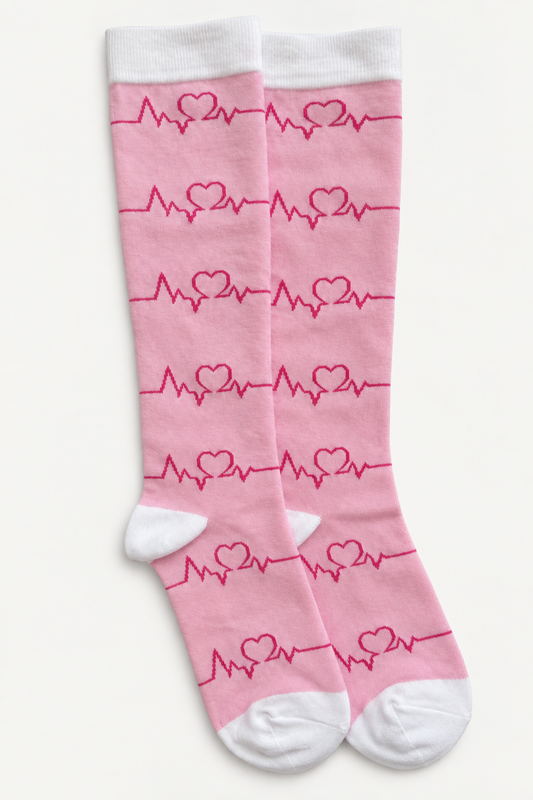 Pink Pulse Compression Socks