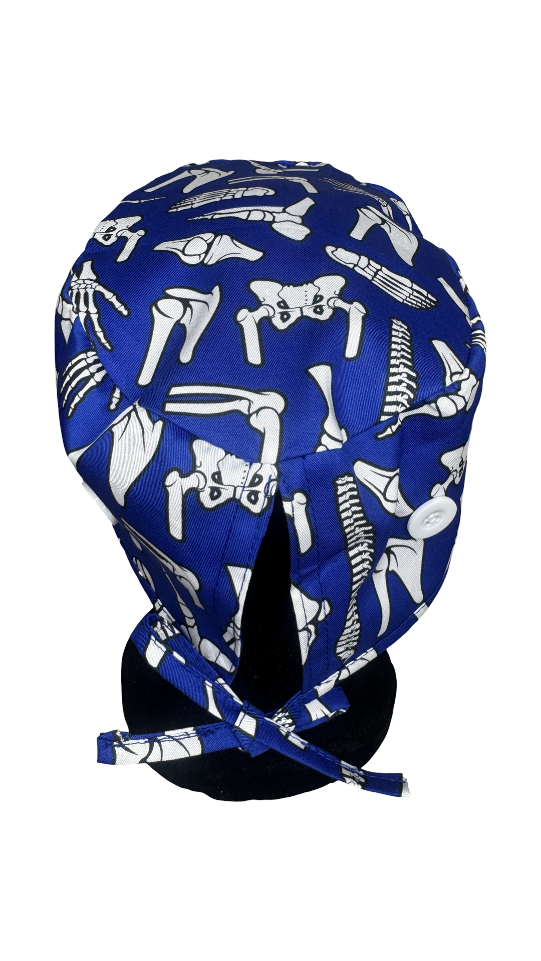 Men's Satin Lined Tie Back Scrub Cap- Bones