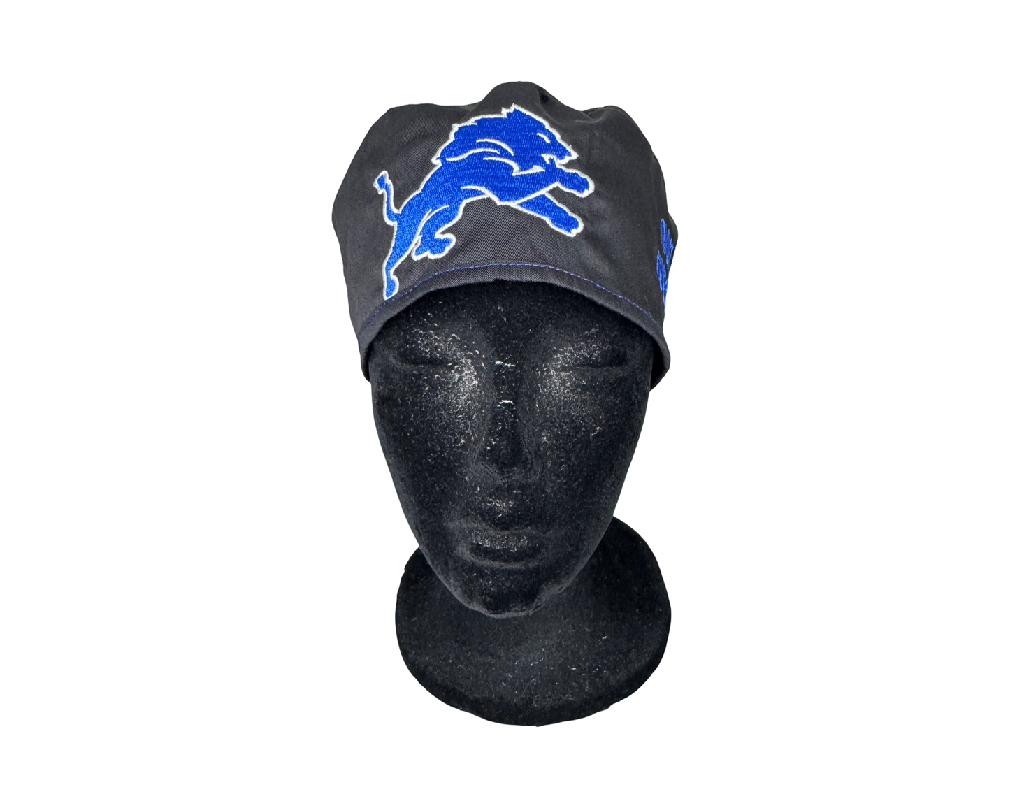 Men’s Satin Lined Detroit Lions Scrub Cap- Embroidered (Men) Tieback Cap