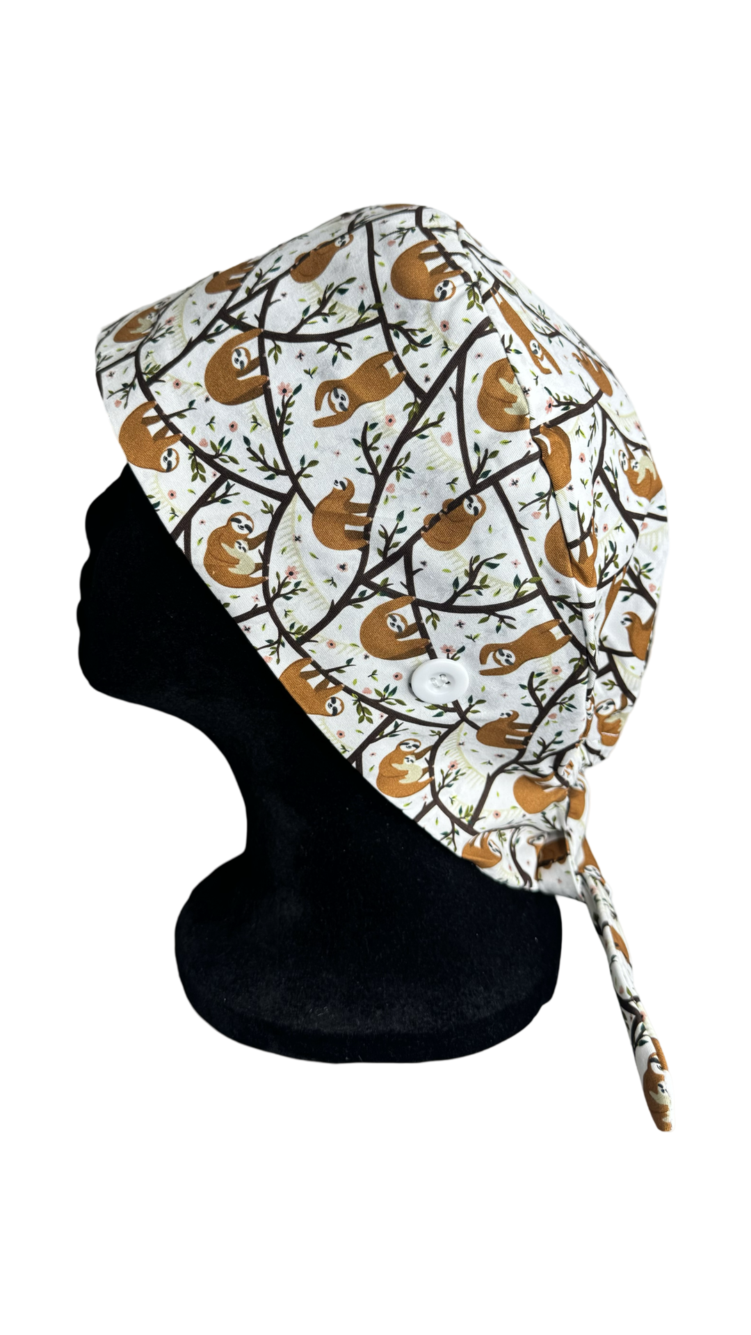 Satin Lined Scrub Cap-Sloth