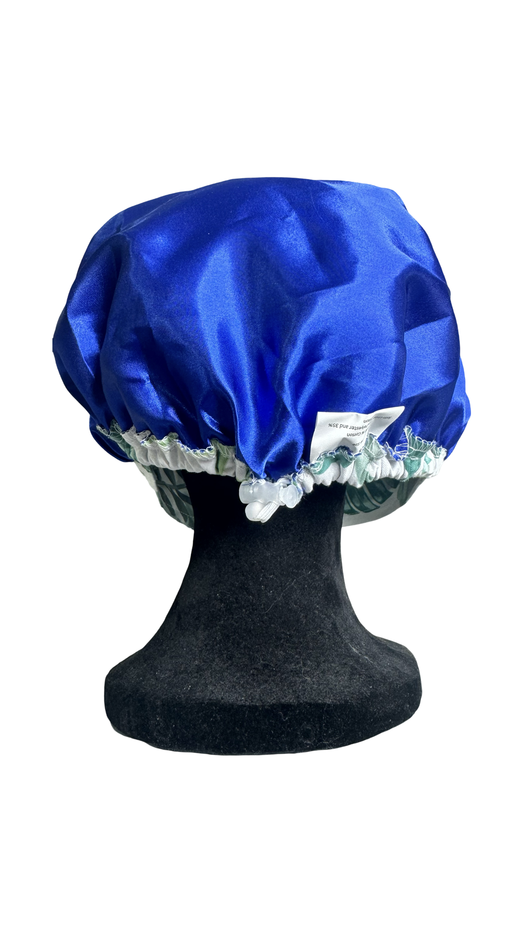 Satin Lined Bouffant Scrub Cap-  Paradise Leaves